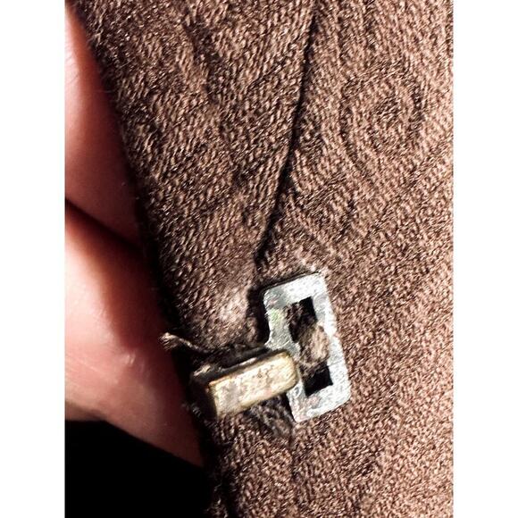 VTG Cache Brown Jacquard Short Sleeve Peplum Career Casual Jacket Size 12 - Picture 8 of 8